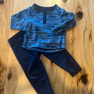 Patagonia baby capilene baselayer set mid weight, outdoor layering